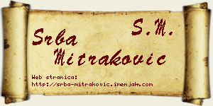 Srba Mitraković vizit kartica